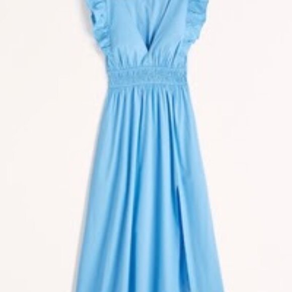 Abercrombie & Fitch Flutter Sleeve Midi Dress - Picture 7 of 7